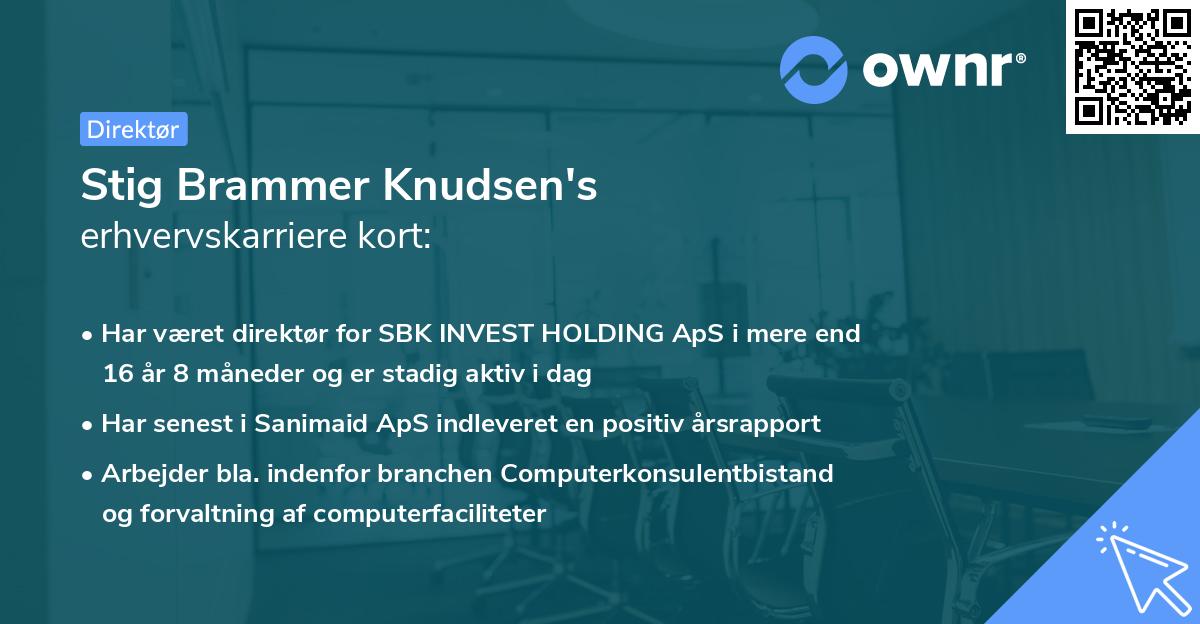 Stig Brammer Knudsen's erhvervskarriere kort
