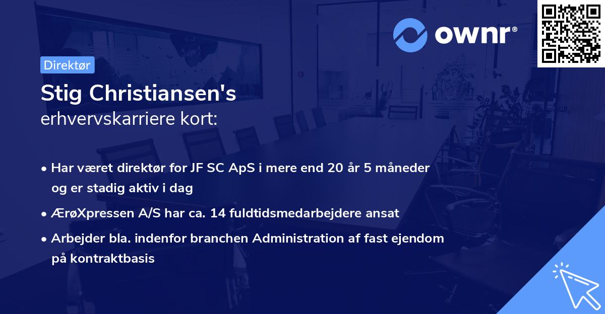 Stig Christiansen's erhvervskarriere kort