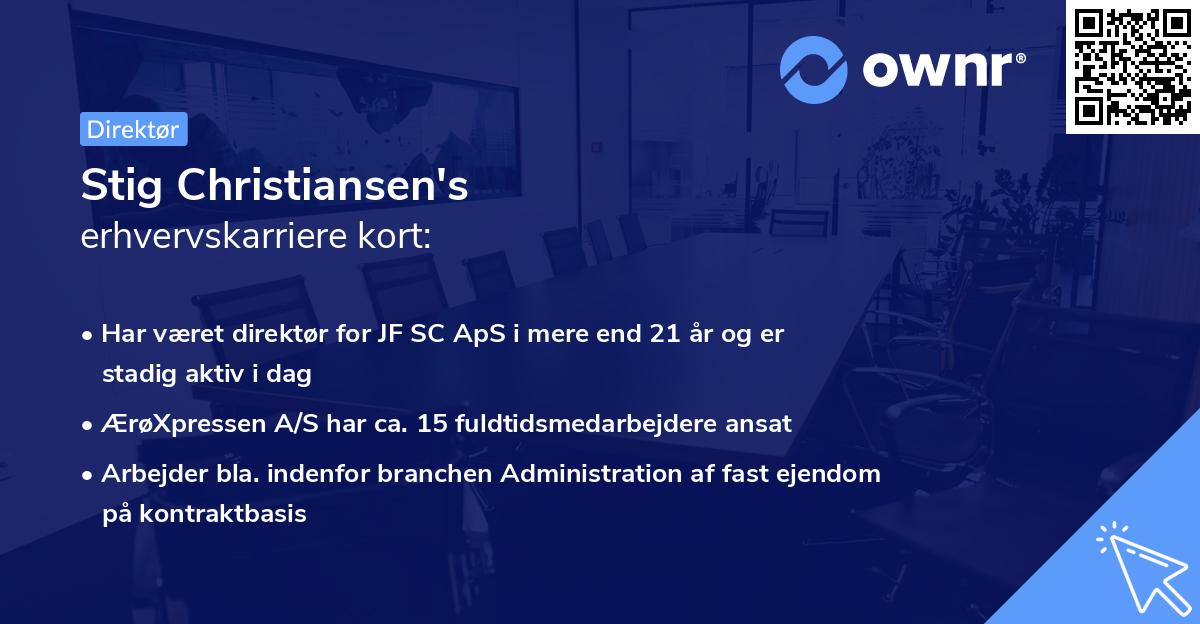 Stig Christiansen's erhvervskarriere kort