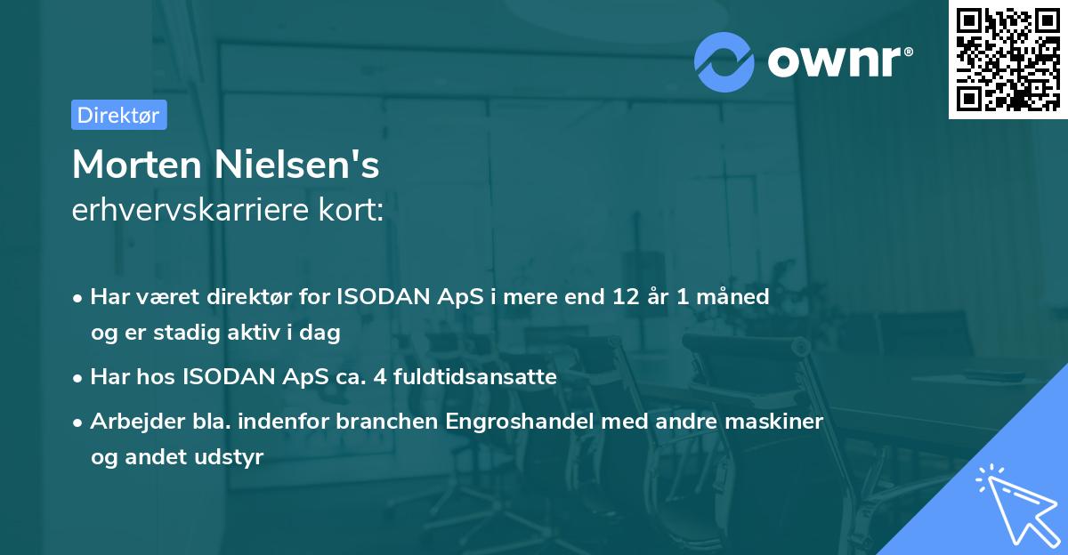 Morten Nielsen's erhvervskarriere kort