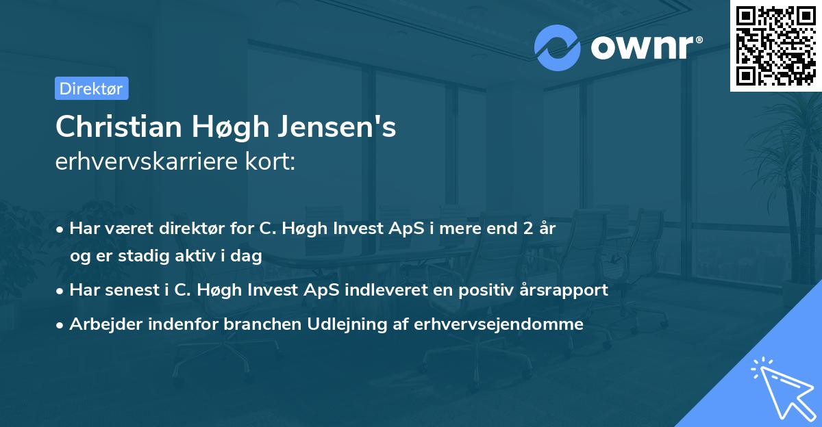 Christian Høgh Jensen's erhvervskarriere kort