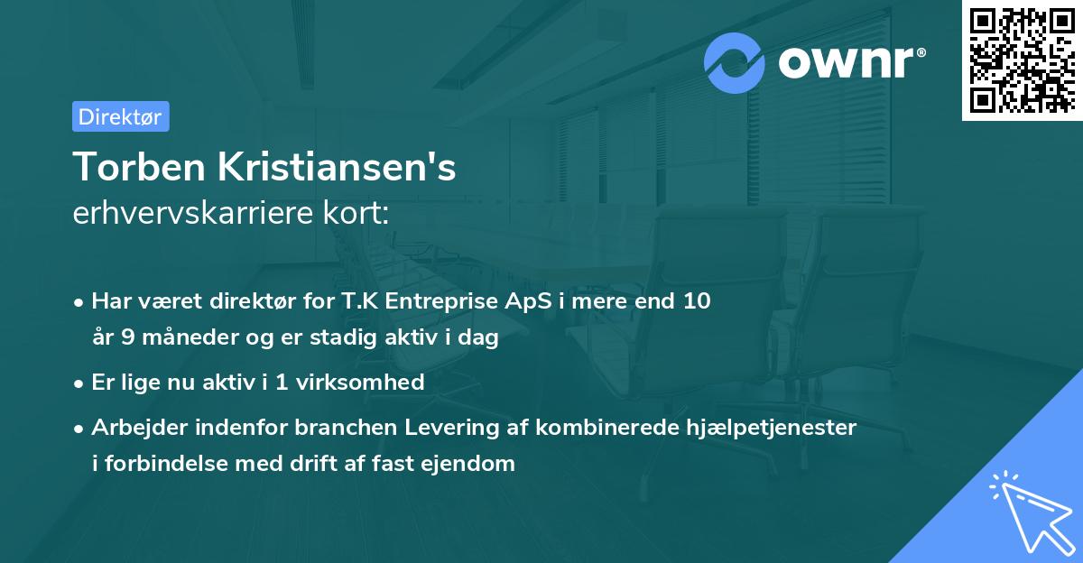 Torben Kristiansen's erhvervskarriere kort