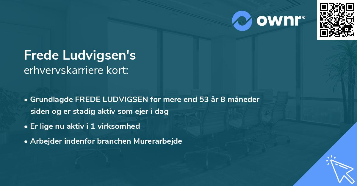 Frede Ludvigsen's erhvervskarriere kort