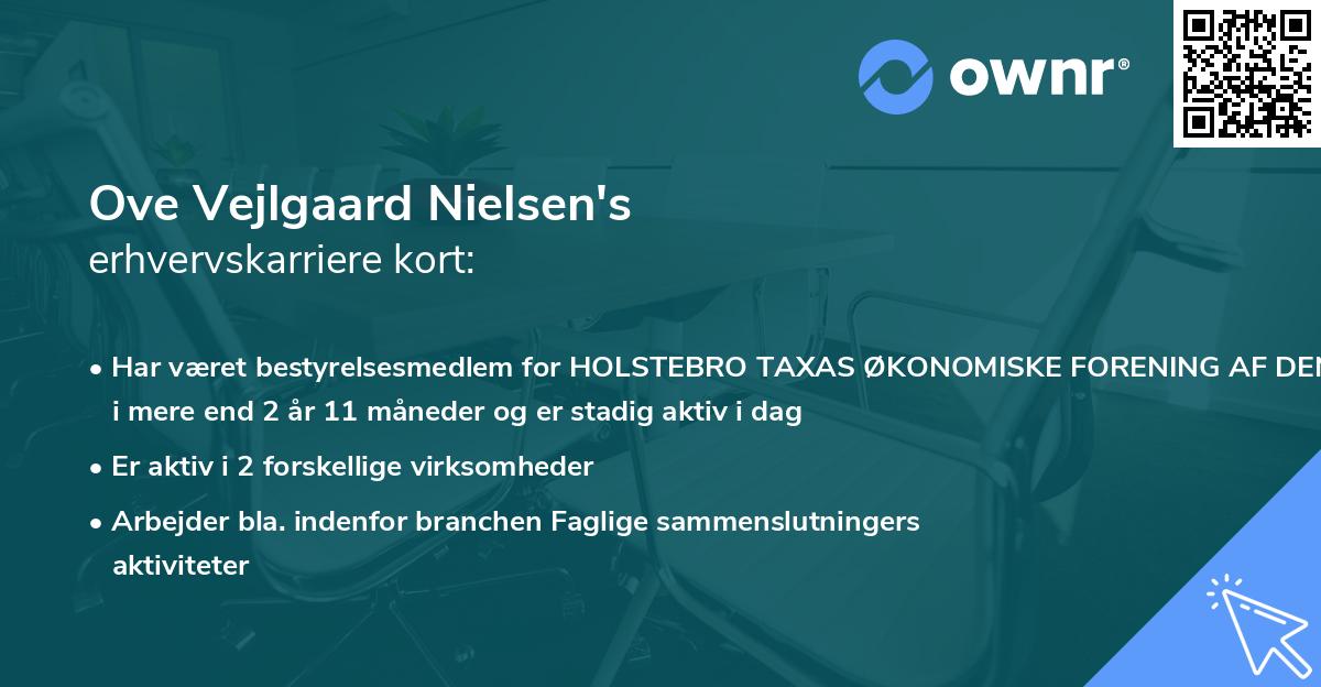 Ove Vejlgaard Nielsen's erhvervskarriere kort