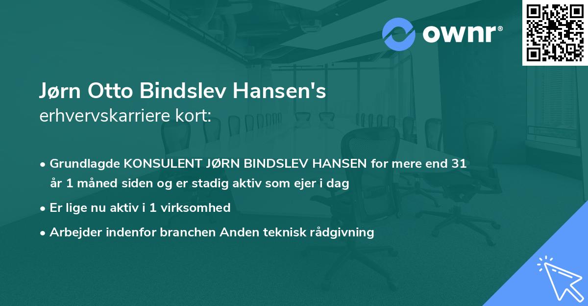 Jørn Otto Bindslev Hansen's erhvervskarriere kort