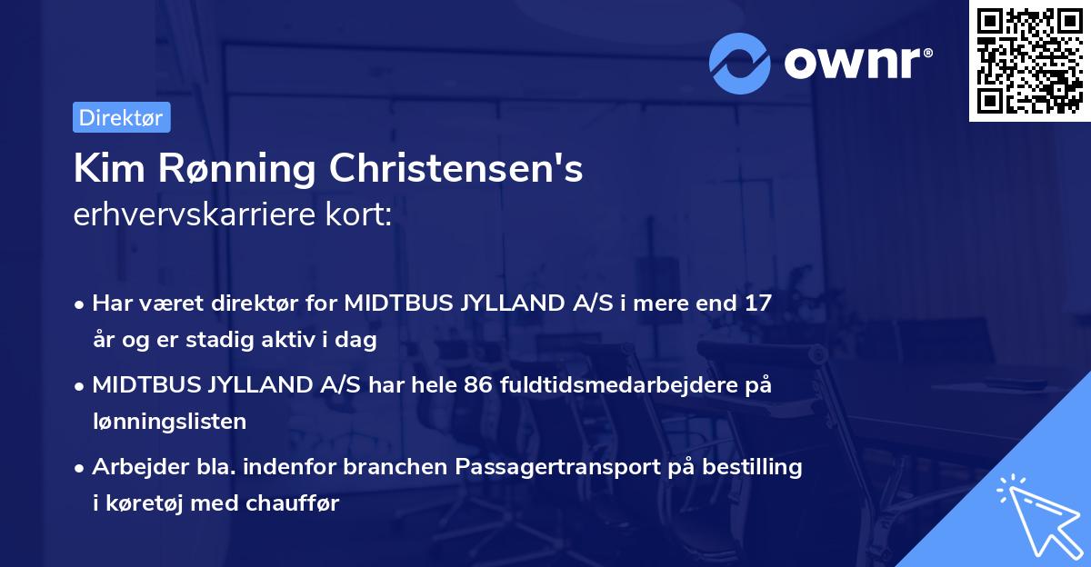 Kim Rønning Christensen's erhvervskarriere kort