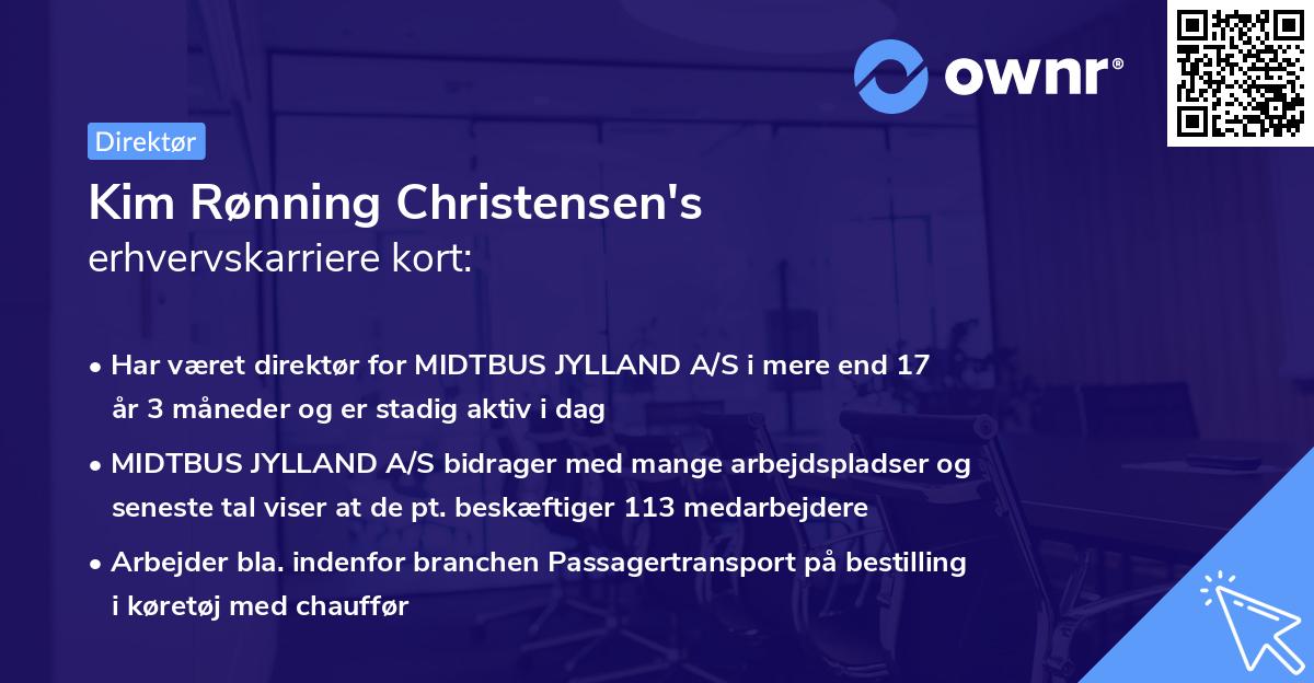 Kim Rønning Christensen's erhvervskarriere kort