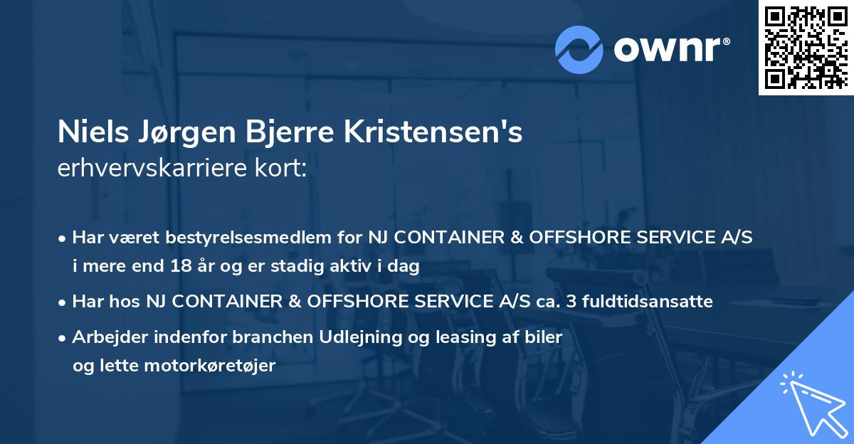 Niels Jørgen Bjerre Kristensen's erhvervskarriere kort