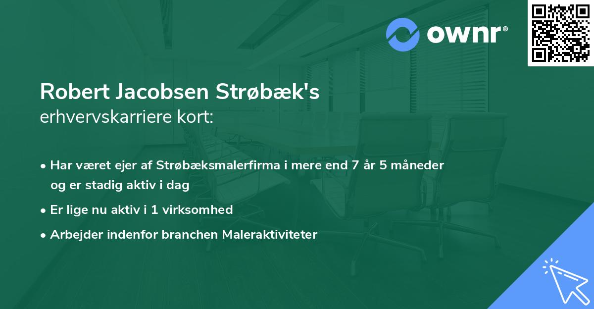 Robert Jacobsen Strøbæk's erhvervskarriere kort