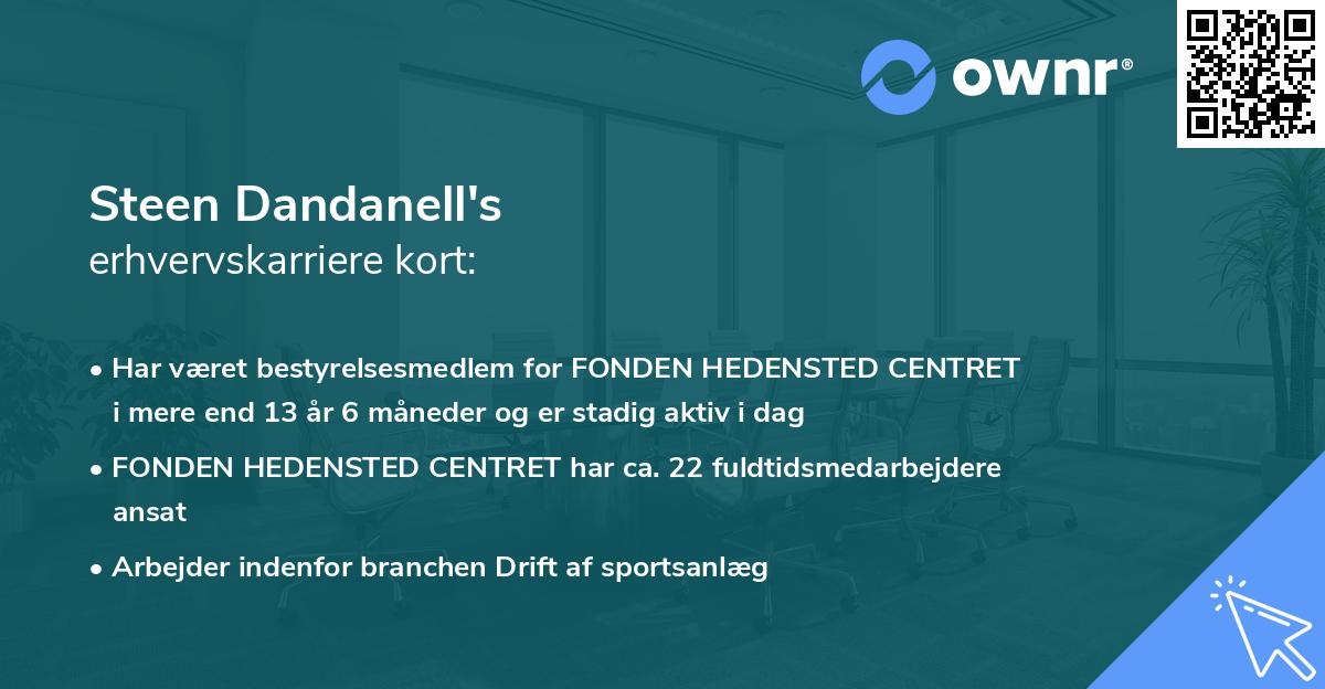 Steen Dandanell's erhvervskarriere kort