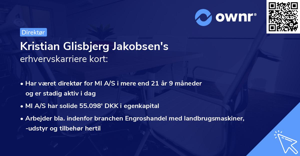 Kristian Glisbjerg Jakobsen's erhvervskarriere kort