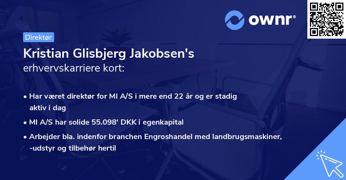 Kristian Glisbjerg Jakobsen's erhvervskarriere kort