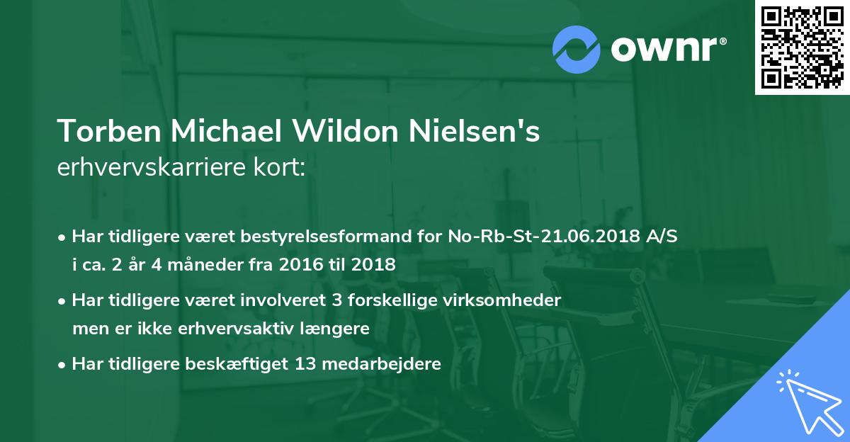 Torben Michael Wildon Nielsen's erhvervskarriere kort