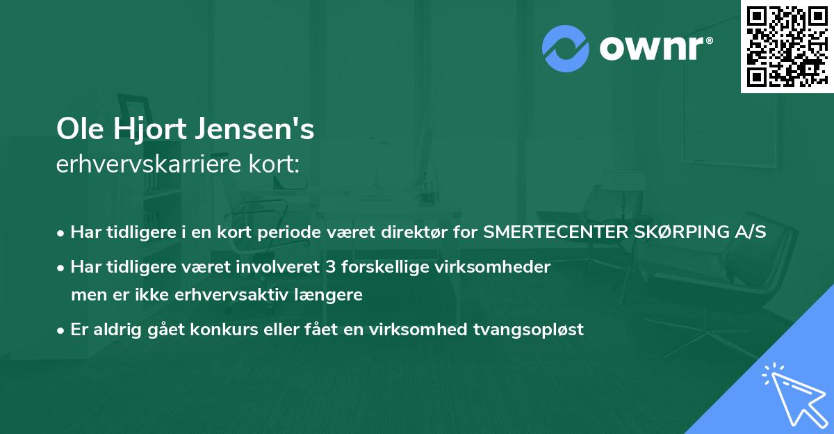 Ole Hjort Jensen's erhvervskarriere kort