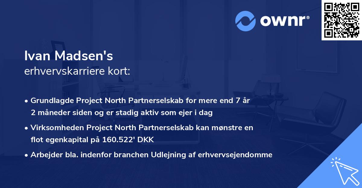 Ivan Madsen's erhvervskarriere kort