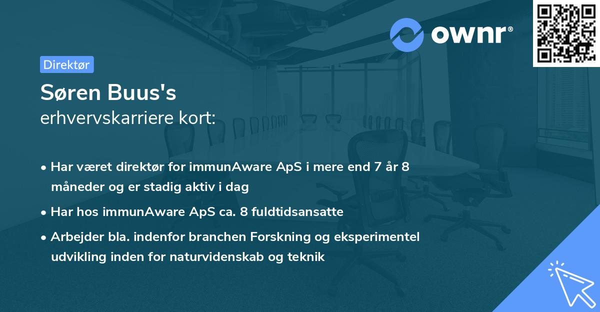Søren Buus's erhvervskarriere kort