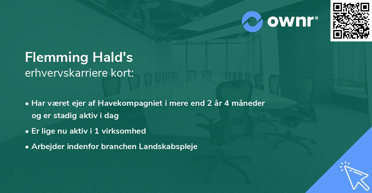 Flemming Hald's erhvervskarriere kort