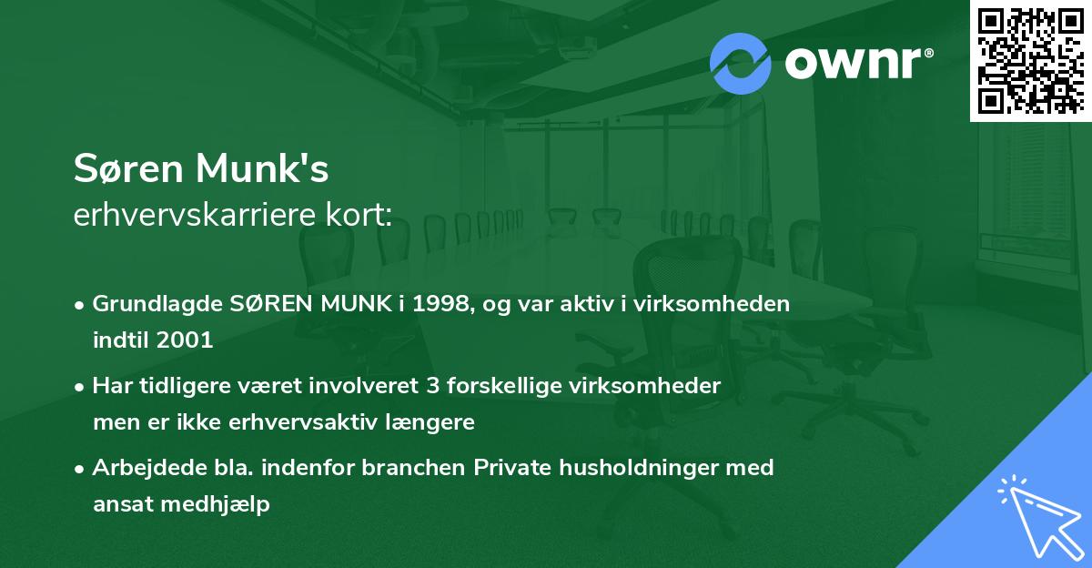 Søren Munk's erhvervskarriere kort