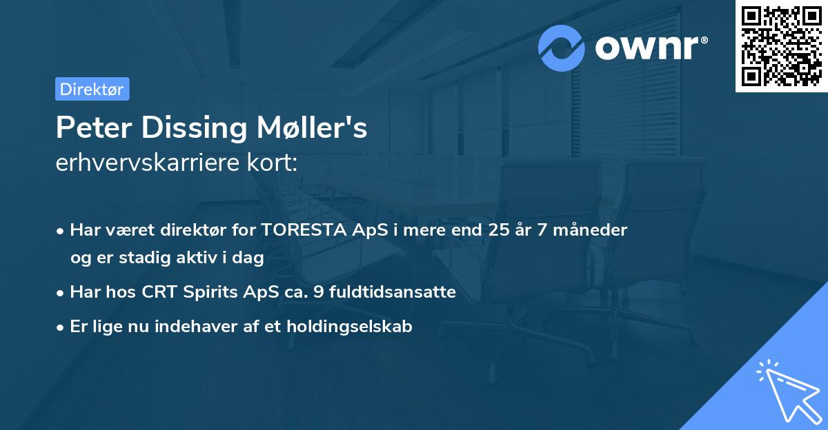 Peter Dissing Møller's erhvervskarriere kort
