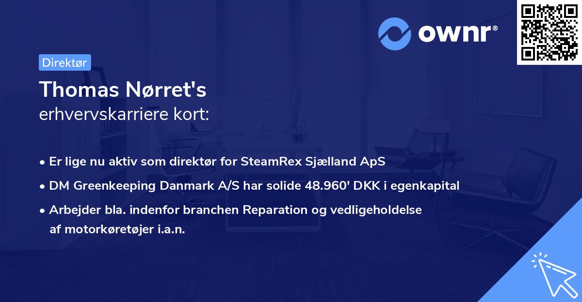 Thomas Nørret's erhvervskarriere kort