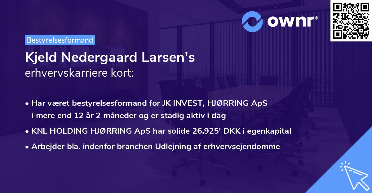 Kjeld Nedergaard Larsen's erhvervskarriere kort