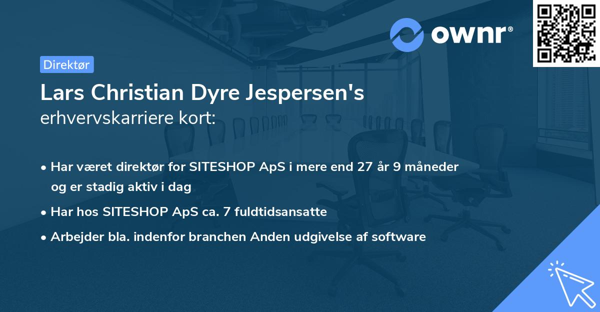 Lars Christian Dyre Jespersen's erhvervskarriere kort