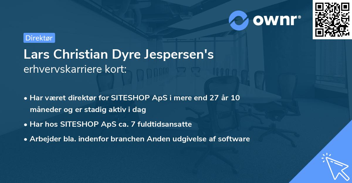 Lars Christian Dyre Jespersen's erhvervskarriere kort