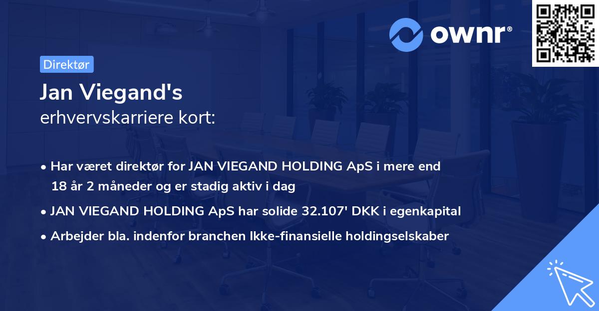 Jan Viegand's erhvervskarriere kort