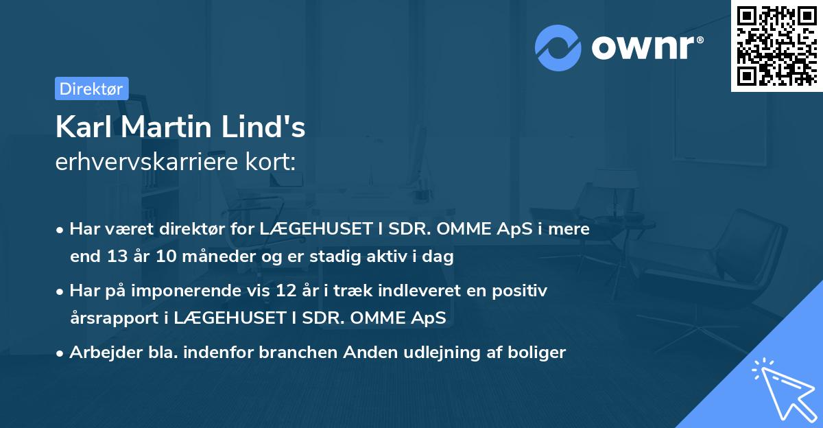 Karl Martin Lind's erhvervskarriere kort