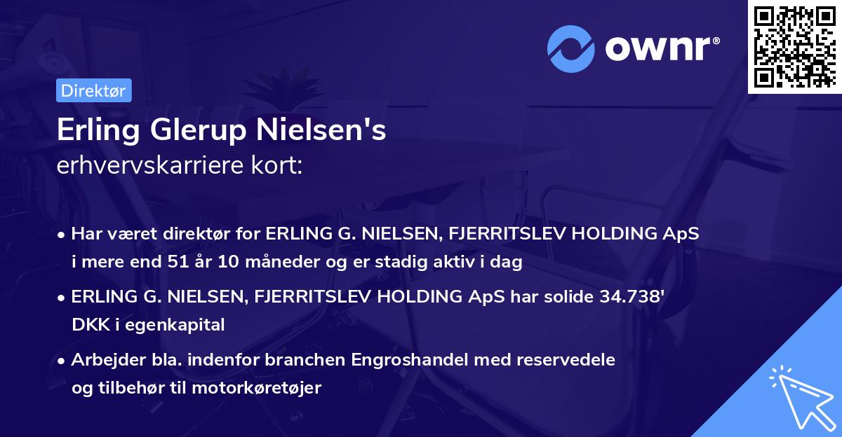 Erling Glerup Nielsen's erhvervskarriere kort