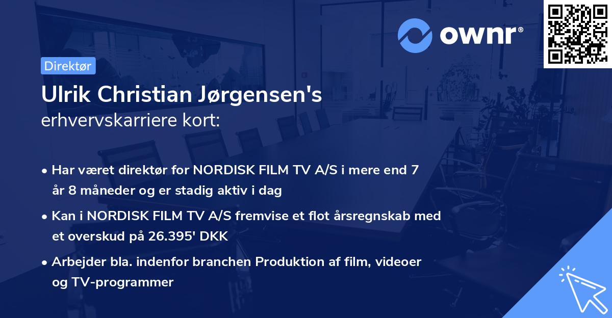 Ulrik Christian Jørgensen's erhvervskarriere kort