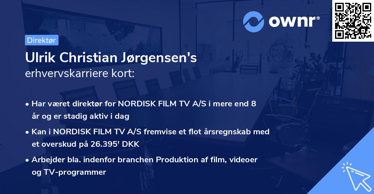 Ulrik Christian Jørgensen's erhvervskarriere kort