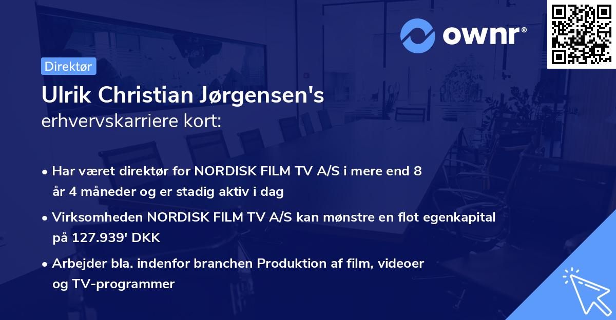 Ulrik Christian Jørgensen's erhvervskarriere kort