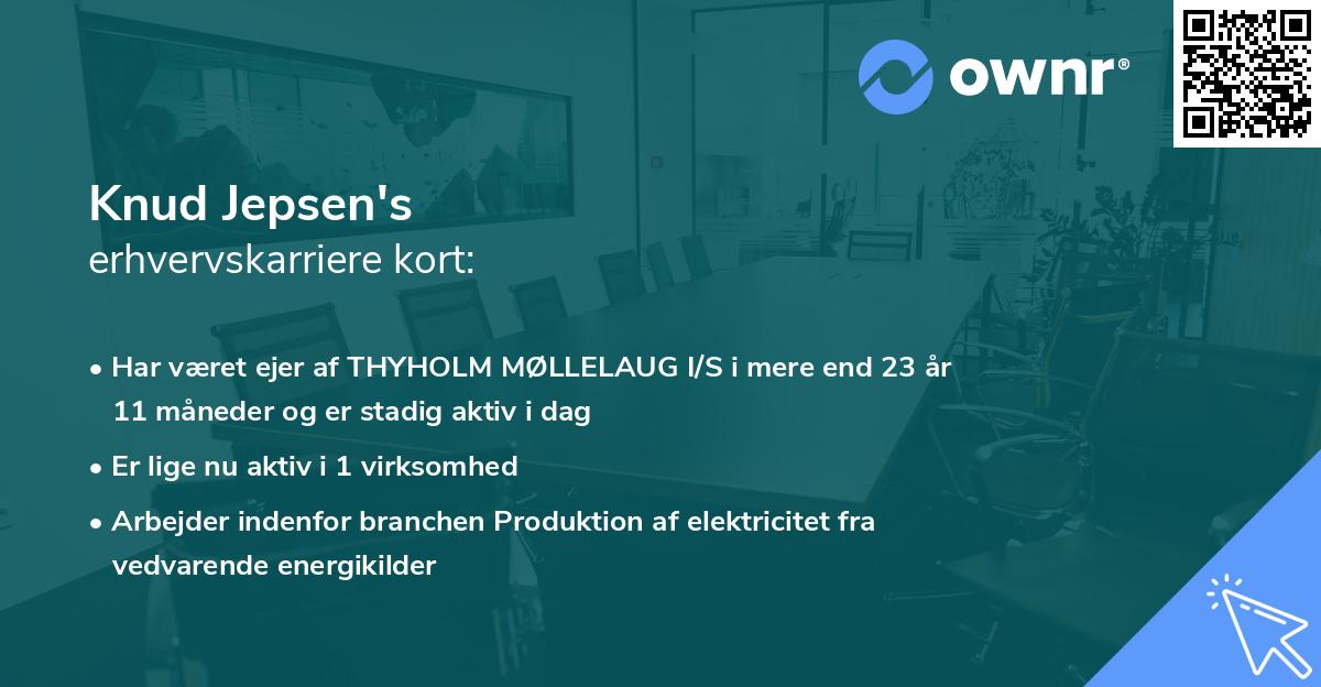 Knud Jepsen's erhvervskarriere kort