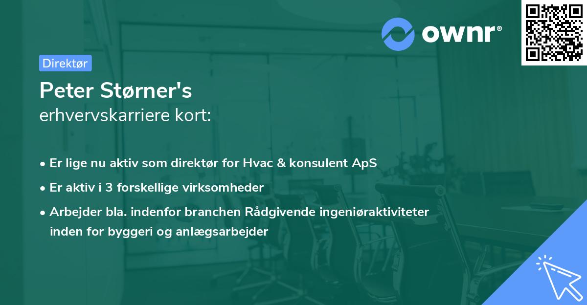 Peter Størner's erhvervskarriere kort