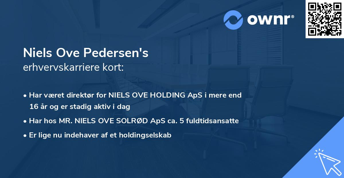 Niels Ove Pedersen's erhvervskarriere kort