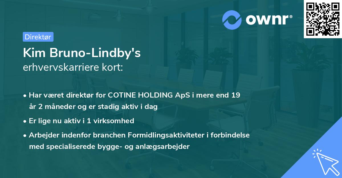 Kim Bruno-Lindby's erhvervskarriere kort