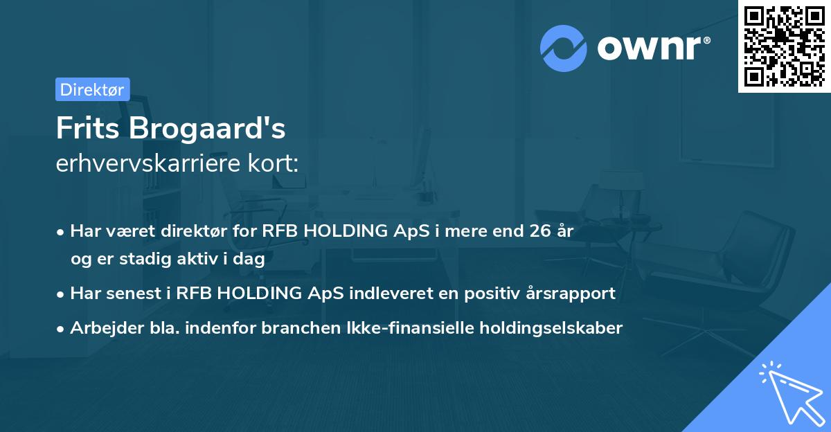 Frits Brogaard's erhvervskarriere kort