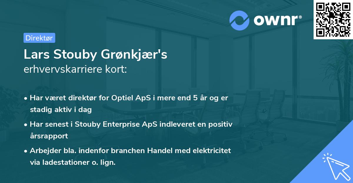 Lars Stouby Grønkjær's erhvervskarriere kort
