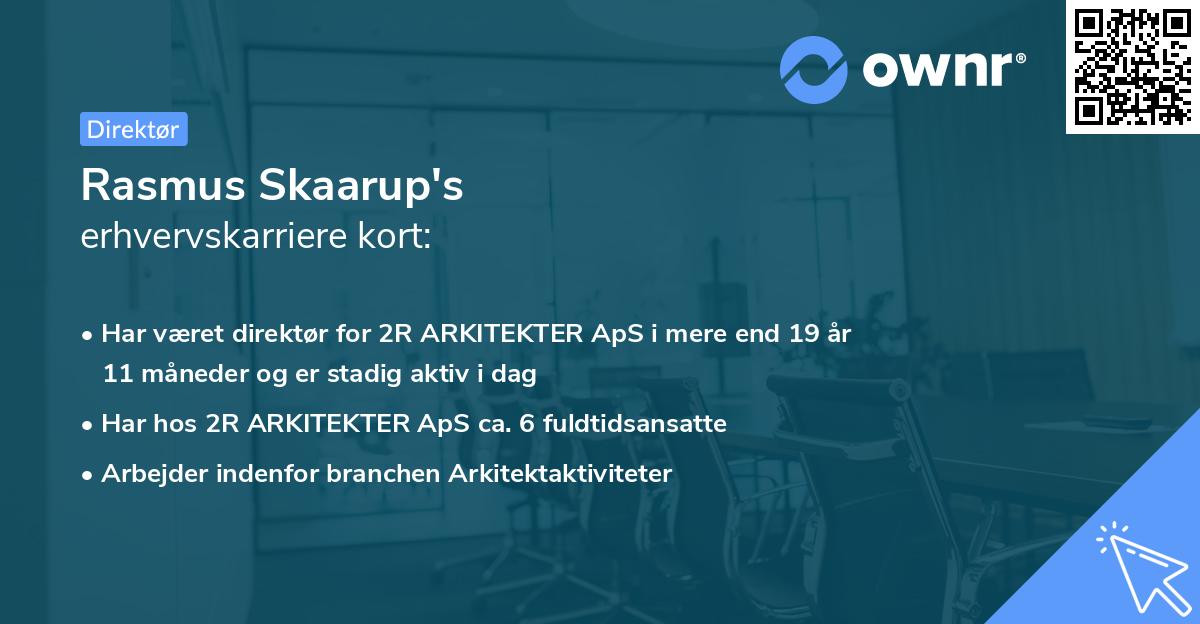 Rasmus Skaarup's erhvervskarriere kort