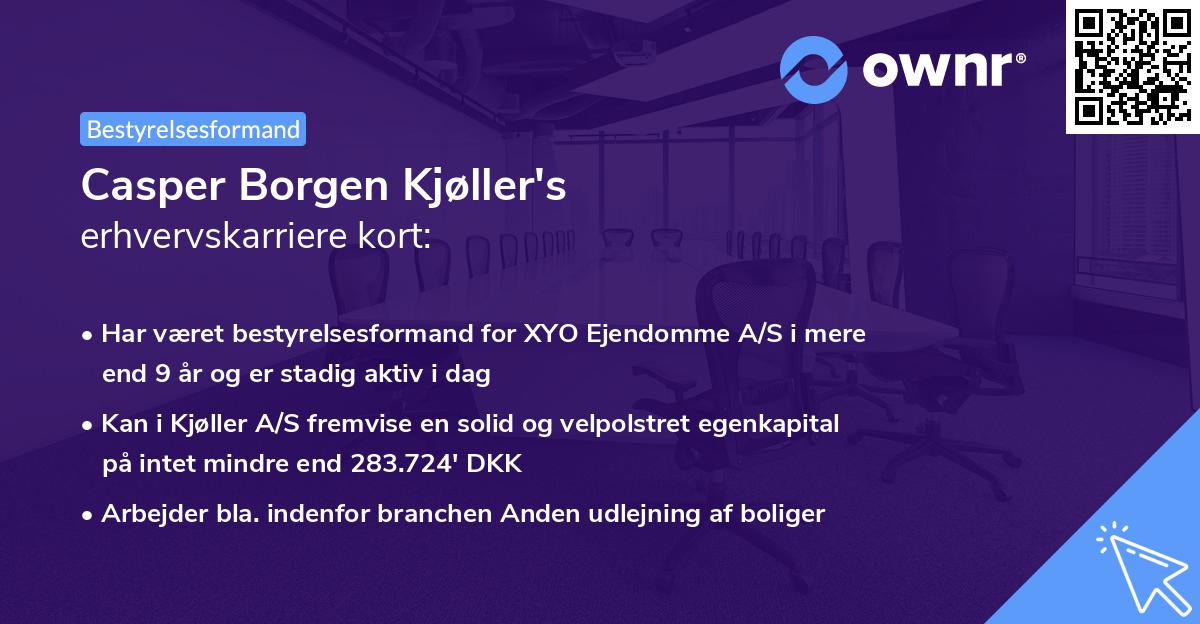 Casper Borgen Kjøller's erhvervskarriere kort
