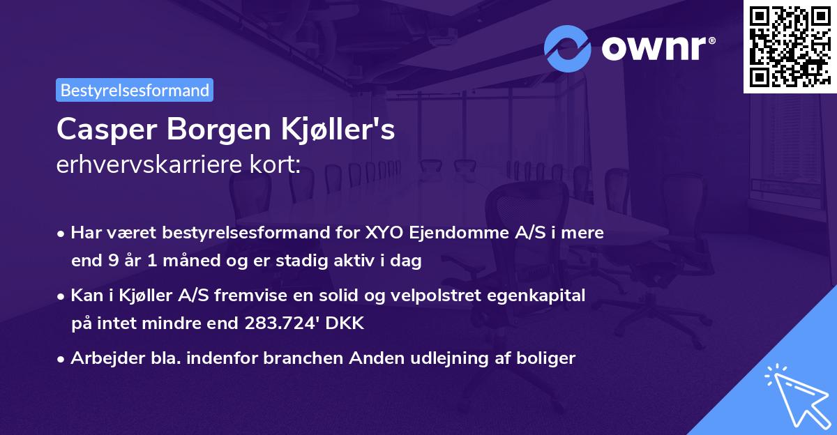 Casper Borgen Kjøller's erhvervskarriere kort