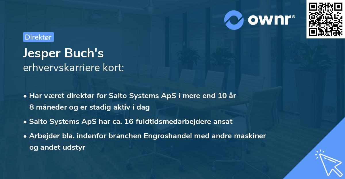 Jesper Buch's erhvervskarriere kort