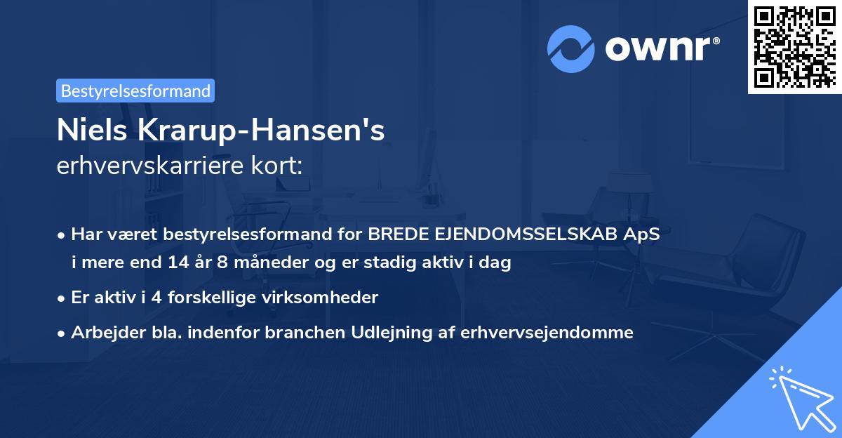 Niels Krarup-Hansen's erhvervskarriere kort