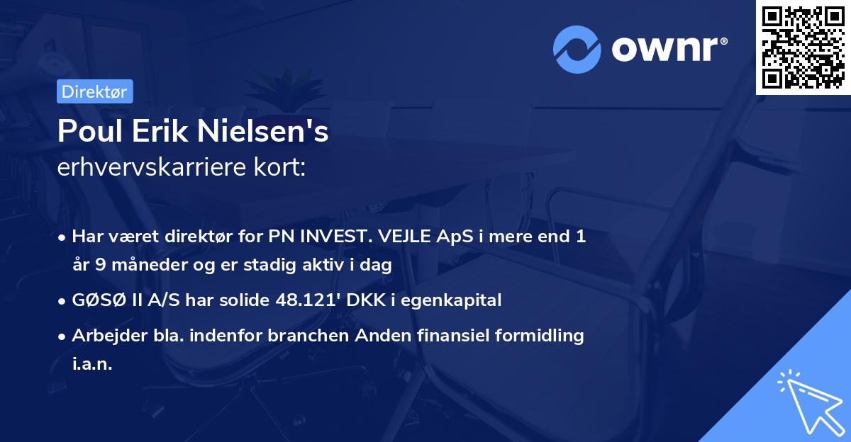 Poul Erik Nielsen's erhvervskarriere kort