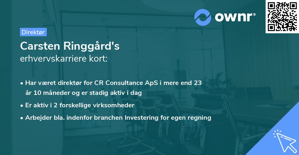 Carsten Ringgård's erhvervskarriere kort