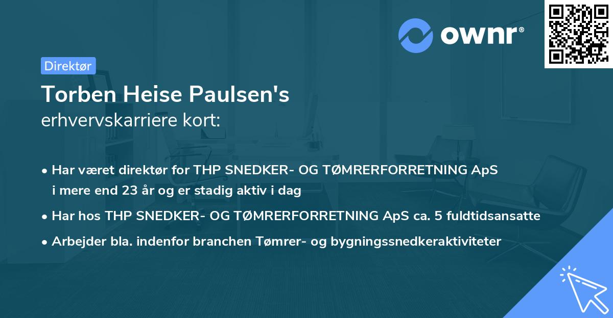 Torben Heise Paulsen's erhvervskarriere kort
