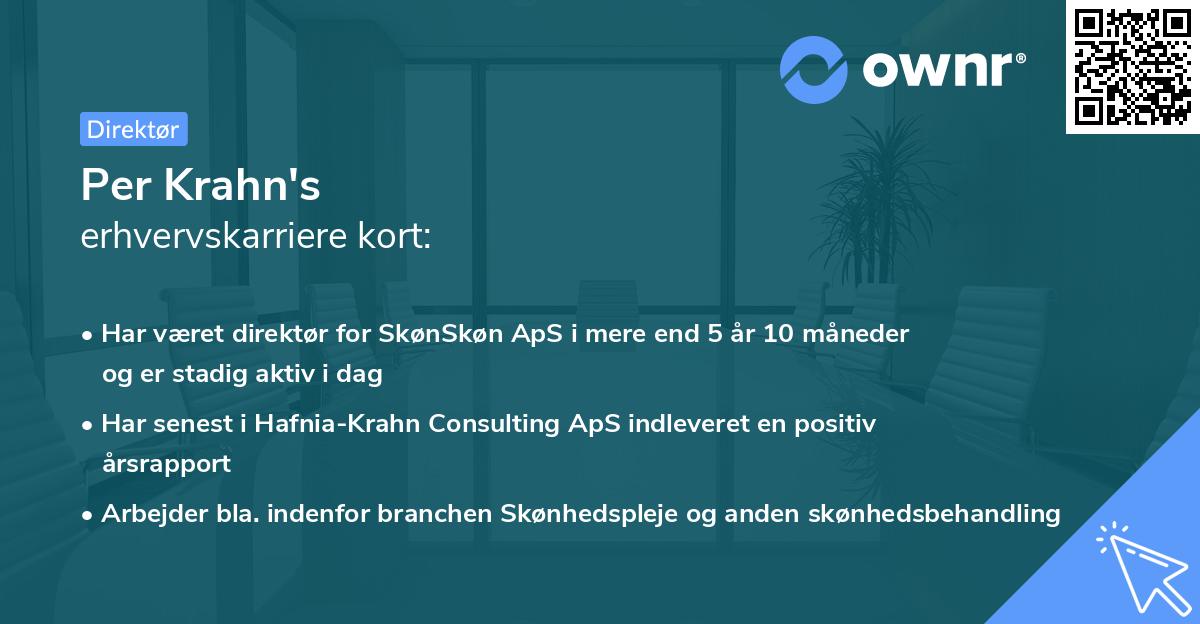 Per Krahn's erhvervskarriere kort