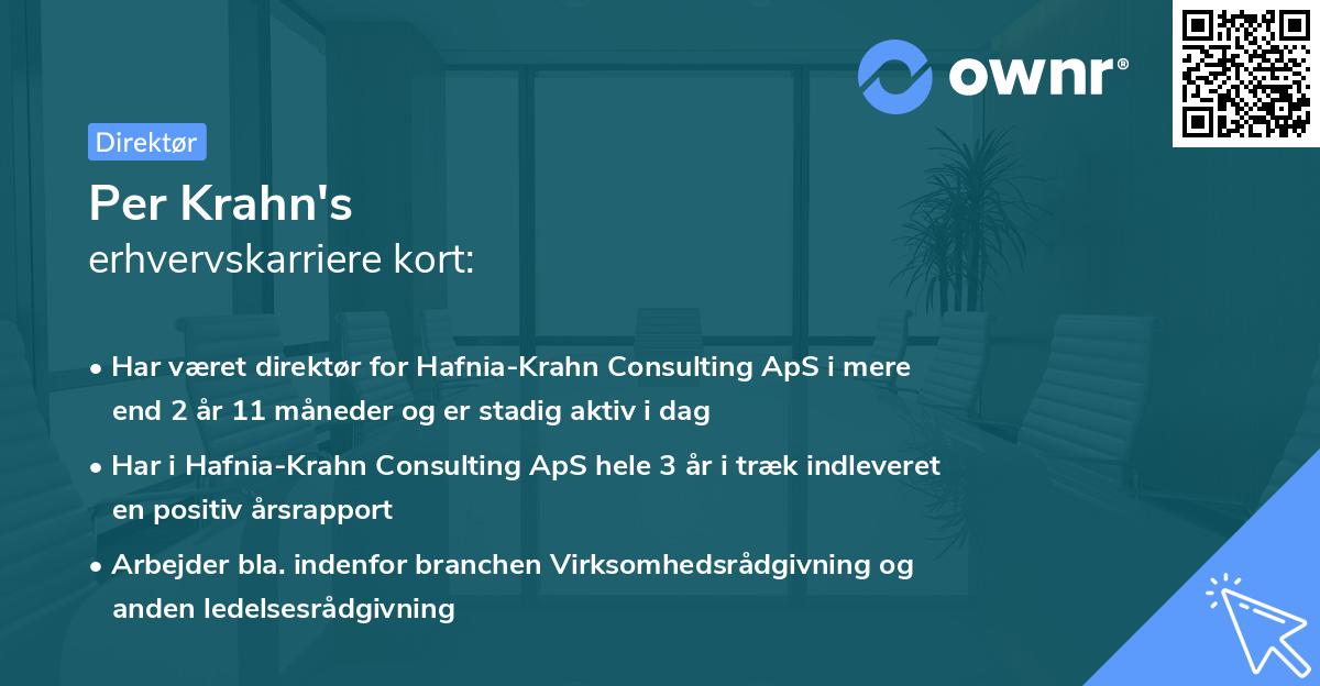 Per Krahn's erhvervskarriere kort