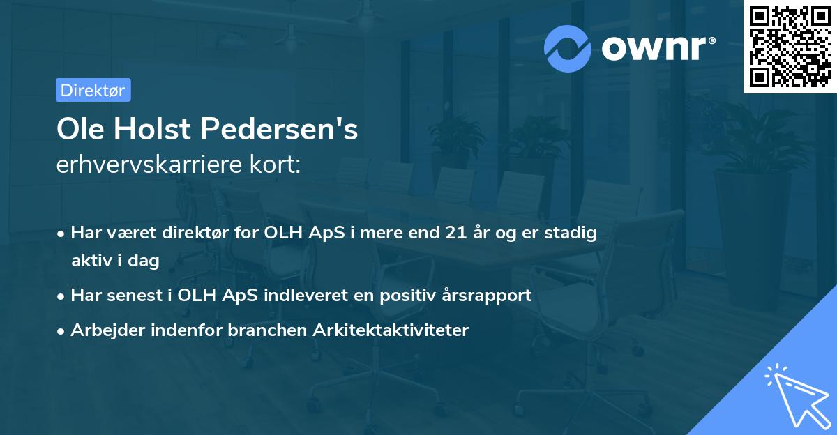 Ole Holst Pedersen's erhvervskarriere kort